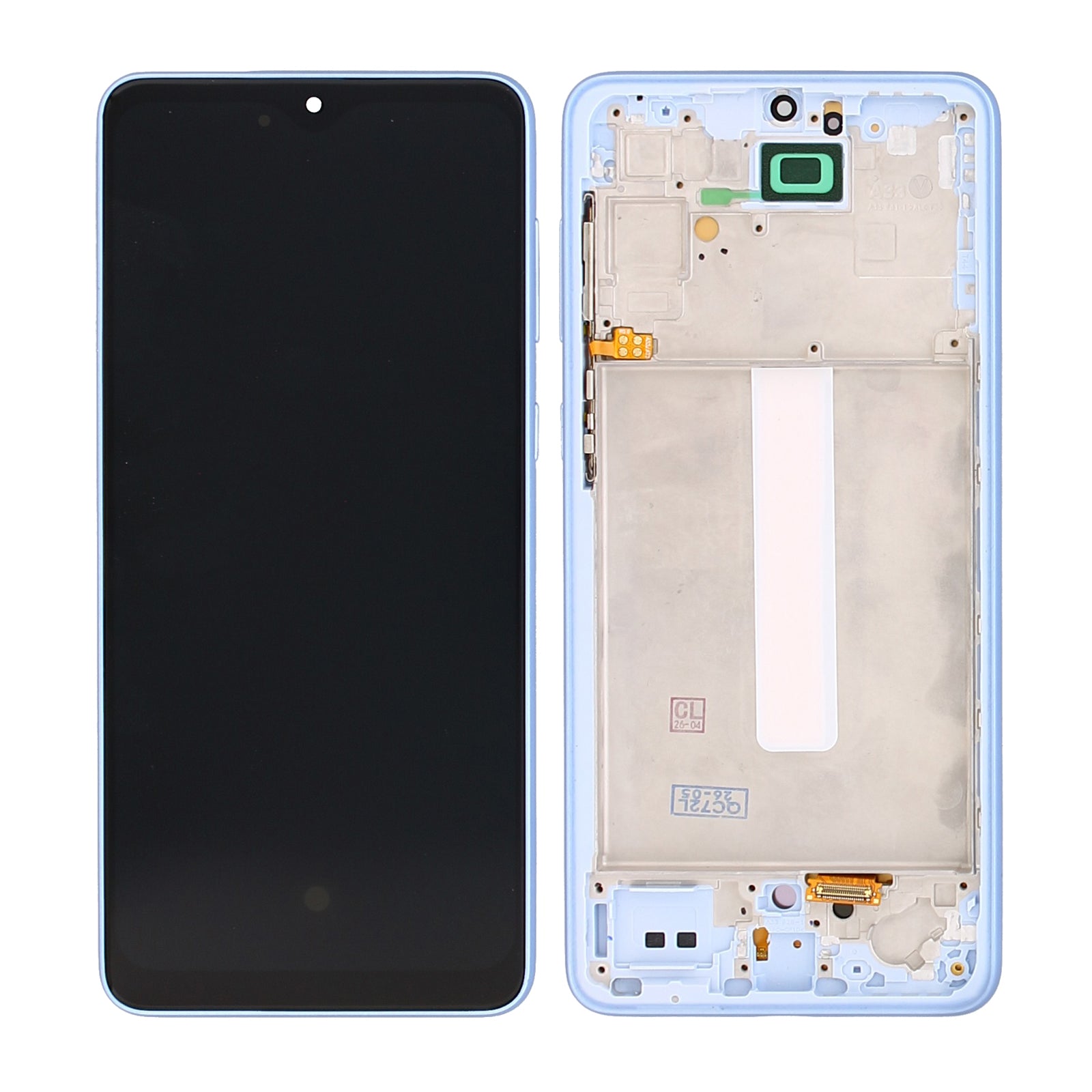 Samsung Galaxy A33 5G A336B Display und Touchscreen-Digitizer mit Rahmen Awesome Blue Soft-OLED – Bild 5