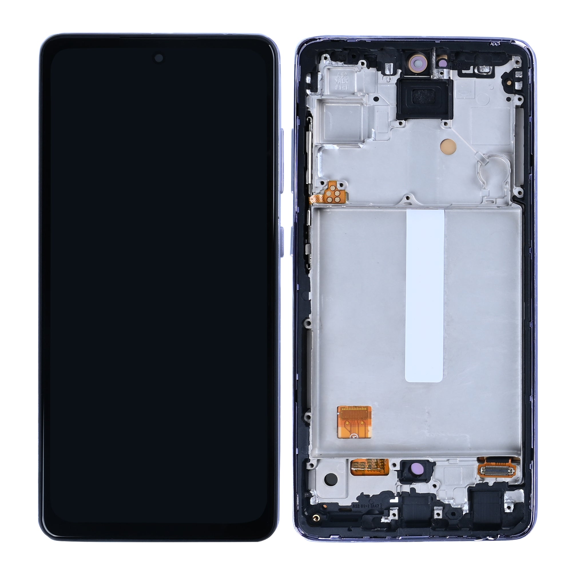 Samsung Galaxy A52 4G A525F, A52 5G A526B, A52s 5G A528B Display und Touchscreen-Digitizer mit Rahmen Awesome Violet Soft-OLED – Bild 4