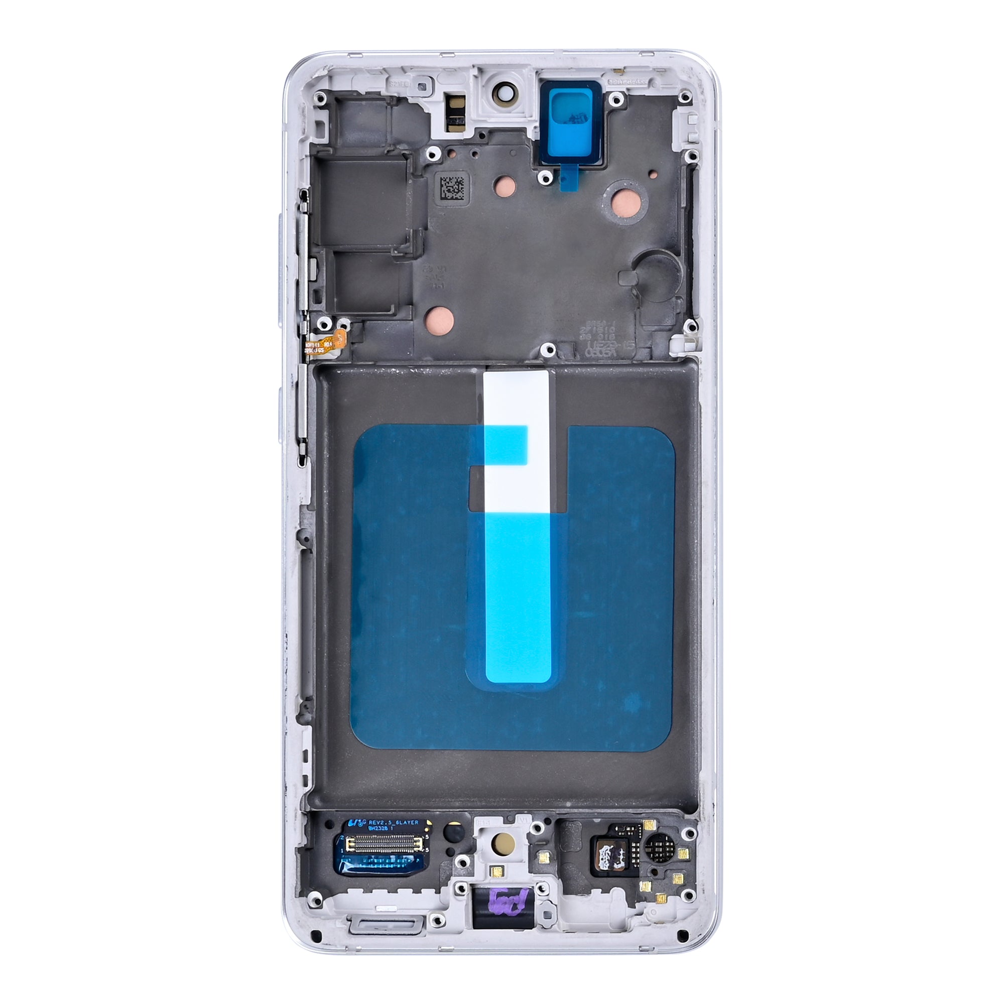 Samsung Galaxy S21 FE G990B Display und Touchscreen-Digitizer mit Rahmen White Soft-OLED – Bild 2