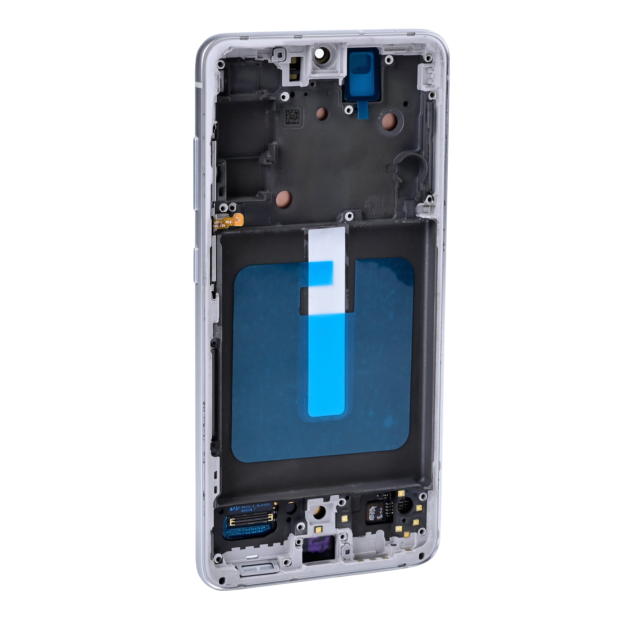 Samsung Galaxy S21 FE G990B Display und Touchscreen-Digitizer mit Rahmen White Soft-OLED – Bild 3