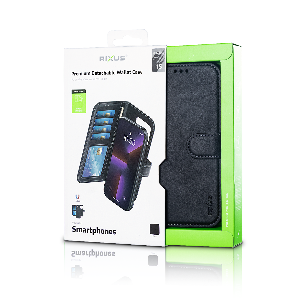 Rixus Duo Magnetische Wallet-Hülle für iPhone 15 16 17 Modell & Farbe – Bild 56