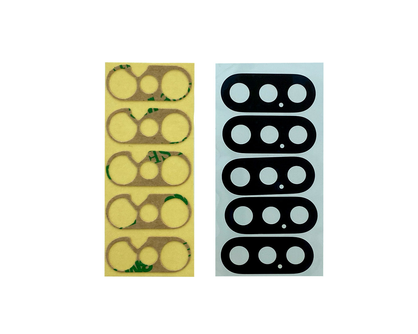 Für Apple iPhone XS Kameraglas Set Black OEM (5er-Pack)