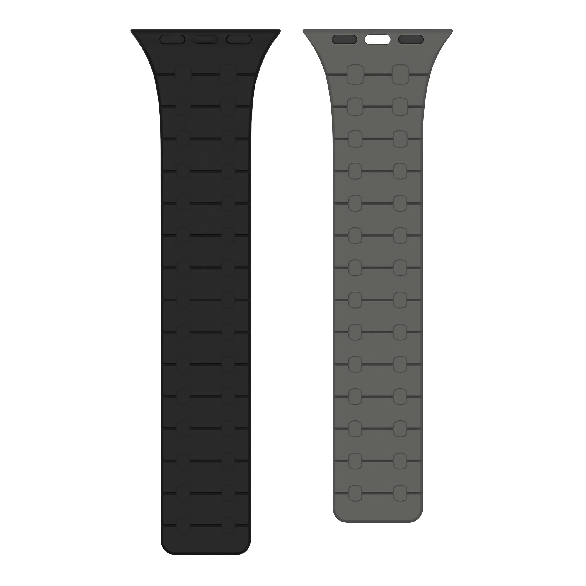 Rixus Magnetic Silicone Band für Apple Watch 42mm, 44mm, 45mm, 49mm Black und Grey