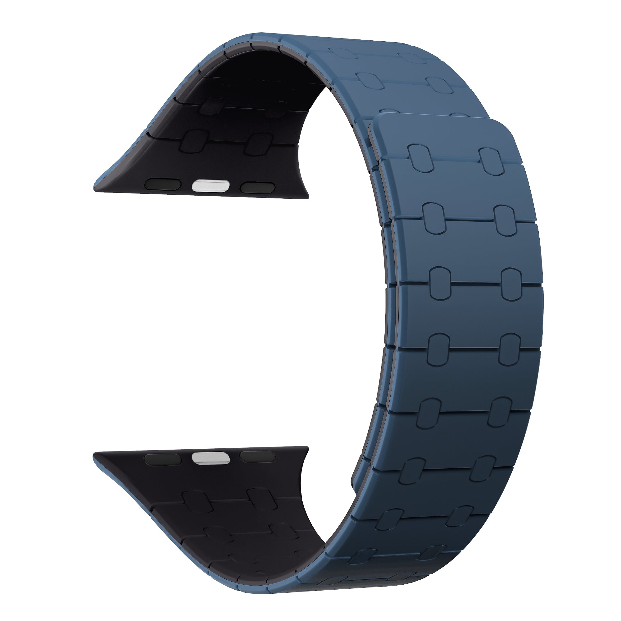 Rixus Magnetic Silicone Band für Apple Watch 42mm, 44mm, 45mm, 49mm Blue und Midnight – Bild 5