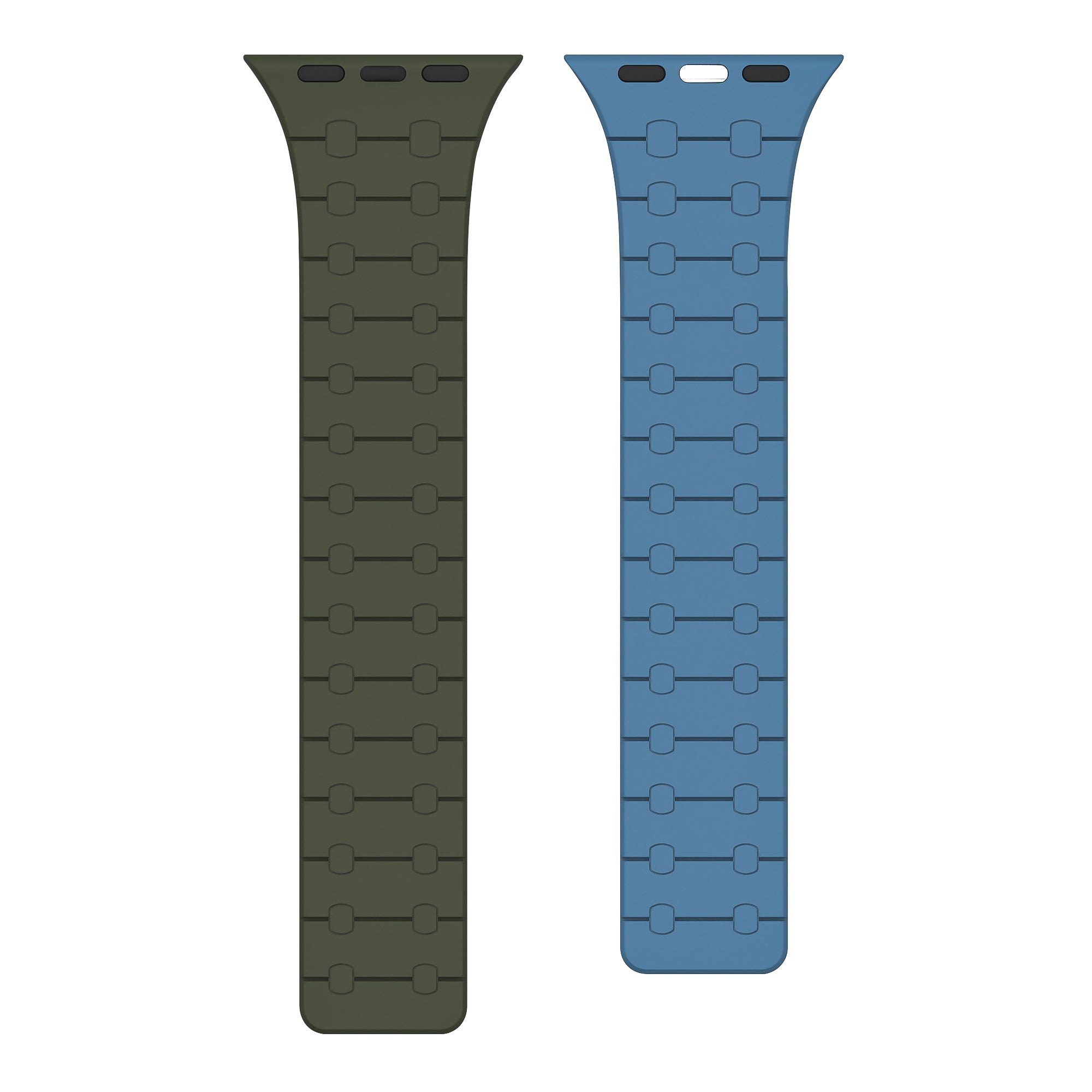 Rixus Magnetic Silicone Band für Apple Watch 38mm, 40mm, 41mm Dark Green und Deep Blue – Bild 2