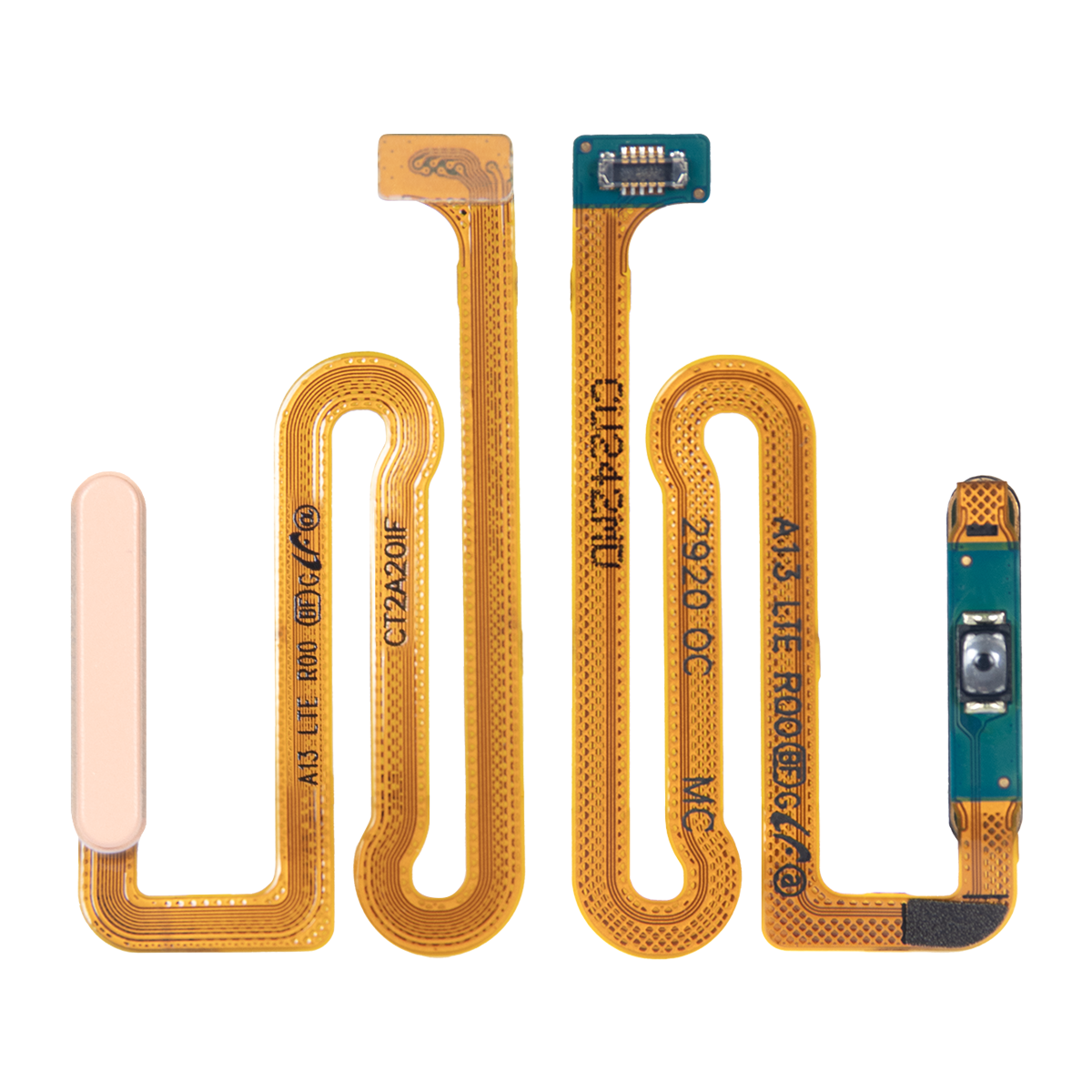 Samsung Galaxy A13 A135F, A137F Fingerabdrucksensor-Flex mit Powerbutton Peach OEM – Bild 3