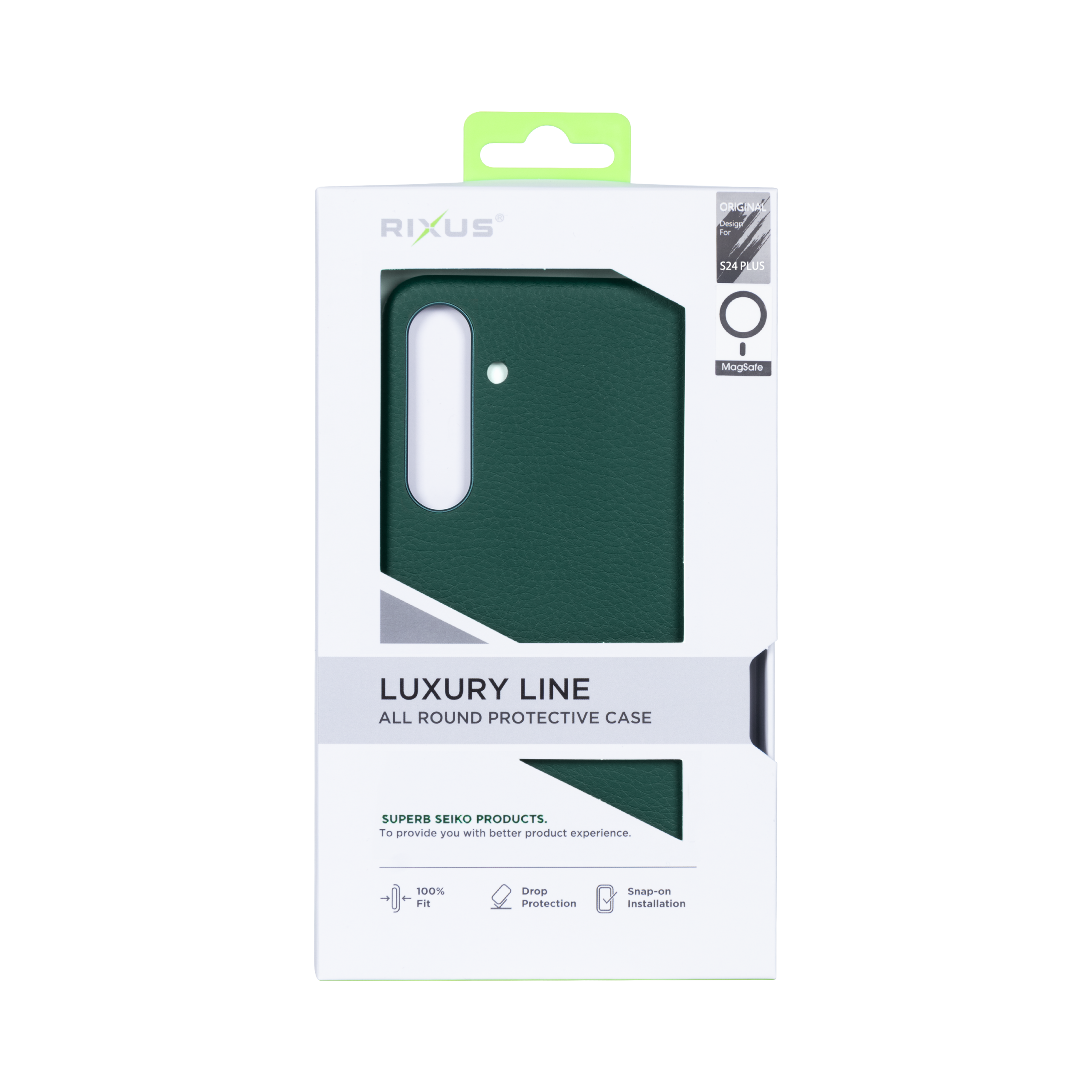 Rixus Classic 02 Hülle mit MagSafe kompatibel für Samsung Galaxy S24 Plus Green