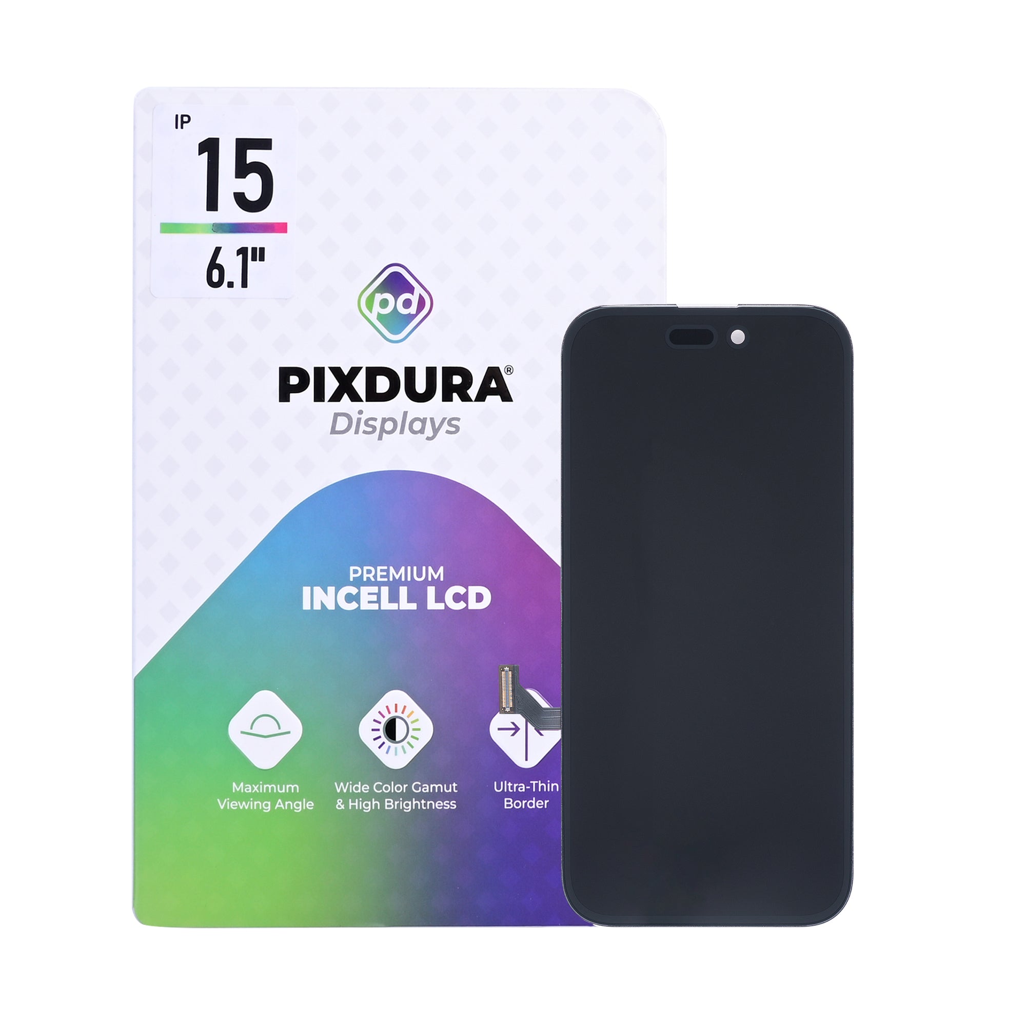 PIXDURA Display für iPhone 15 InCell Premium 60Hz Touchscreen – Bild 2