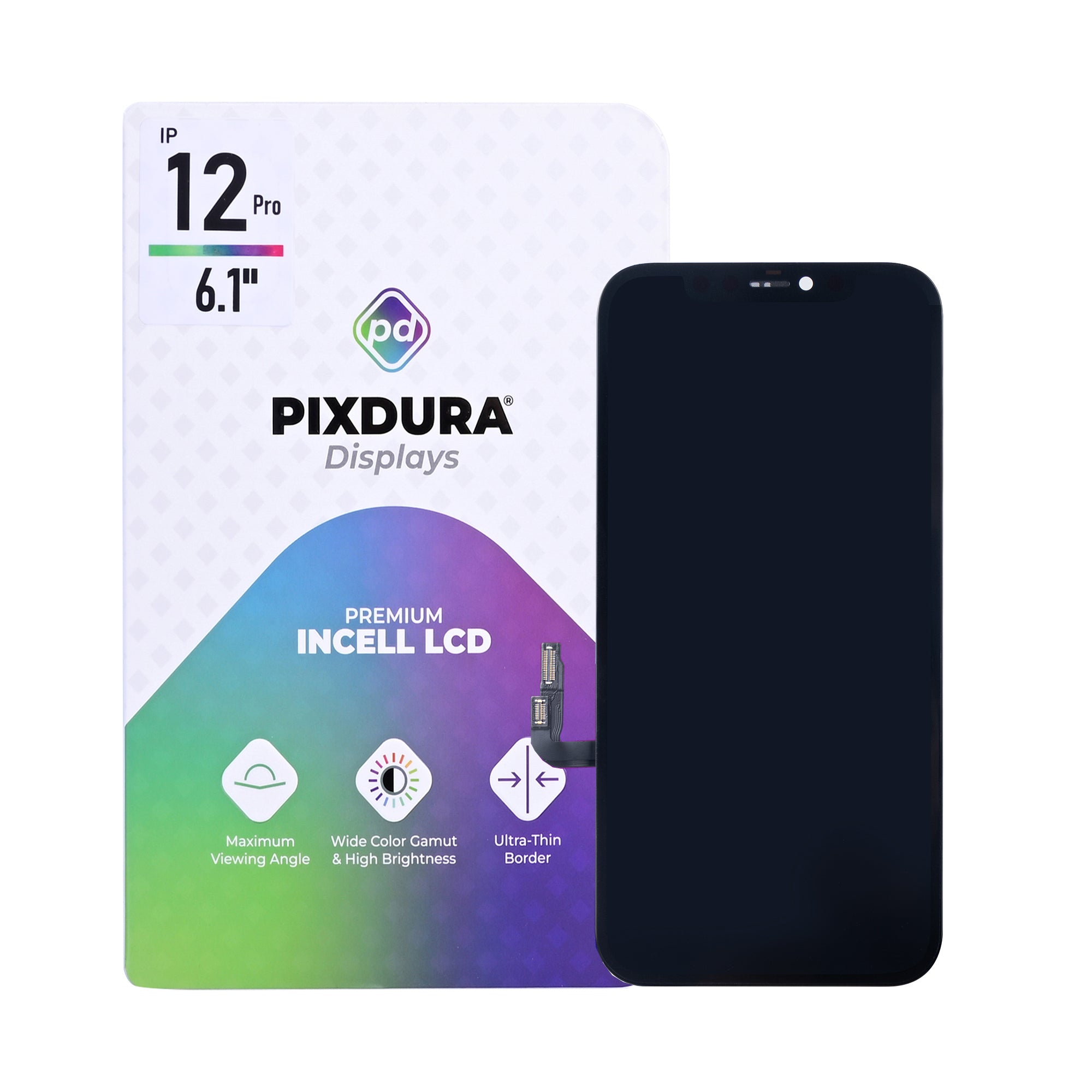 PIXDURA Display für iPhone 12 / 12 Pro InCell Premium 60Hz Touchscreen – Bild 2