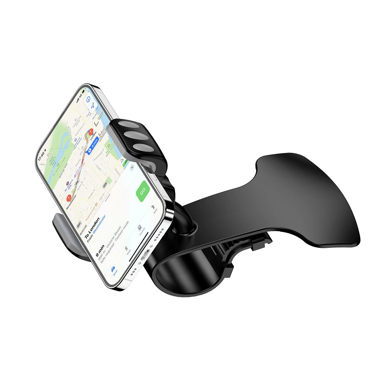 Rixus RXHW61 360 Degree Car Phone Holder HUD Clip für Phone Display Black – Bild 2