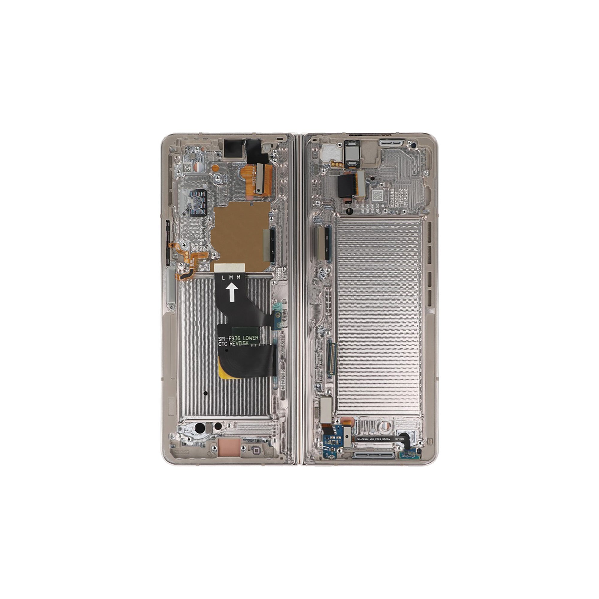 Samsung Galaxy Z Fold4 5G Main F936B Original Service Pack Display Rahmen Beige – Bild 3