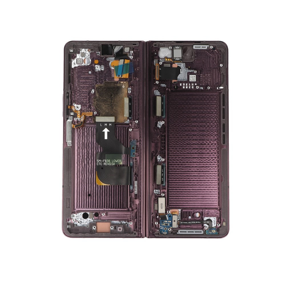 Samsung Galaxy Z Fold4 5G F936B Main Display und Touchscreen-Digitizer mit Rahmen Burgundy Service Pack – Bild 3