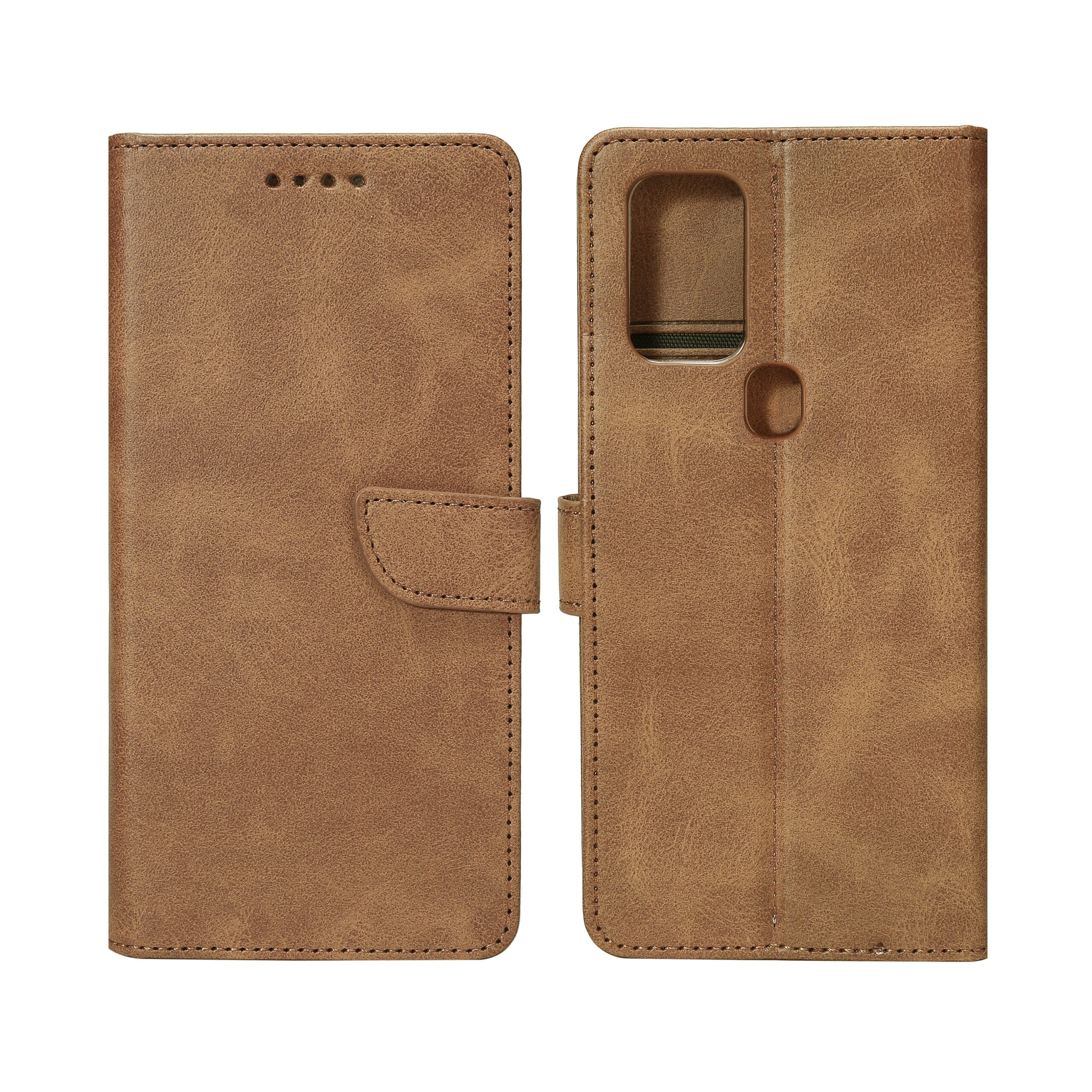 Rixus Buchhülle für Samsung Galaxy A21s Light Brown – Bild 3