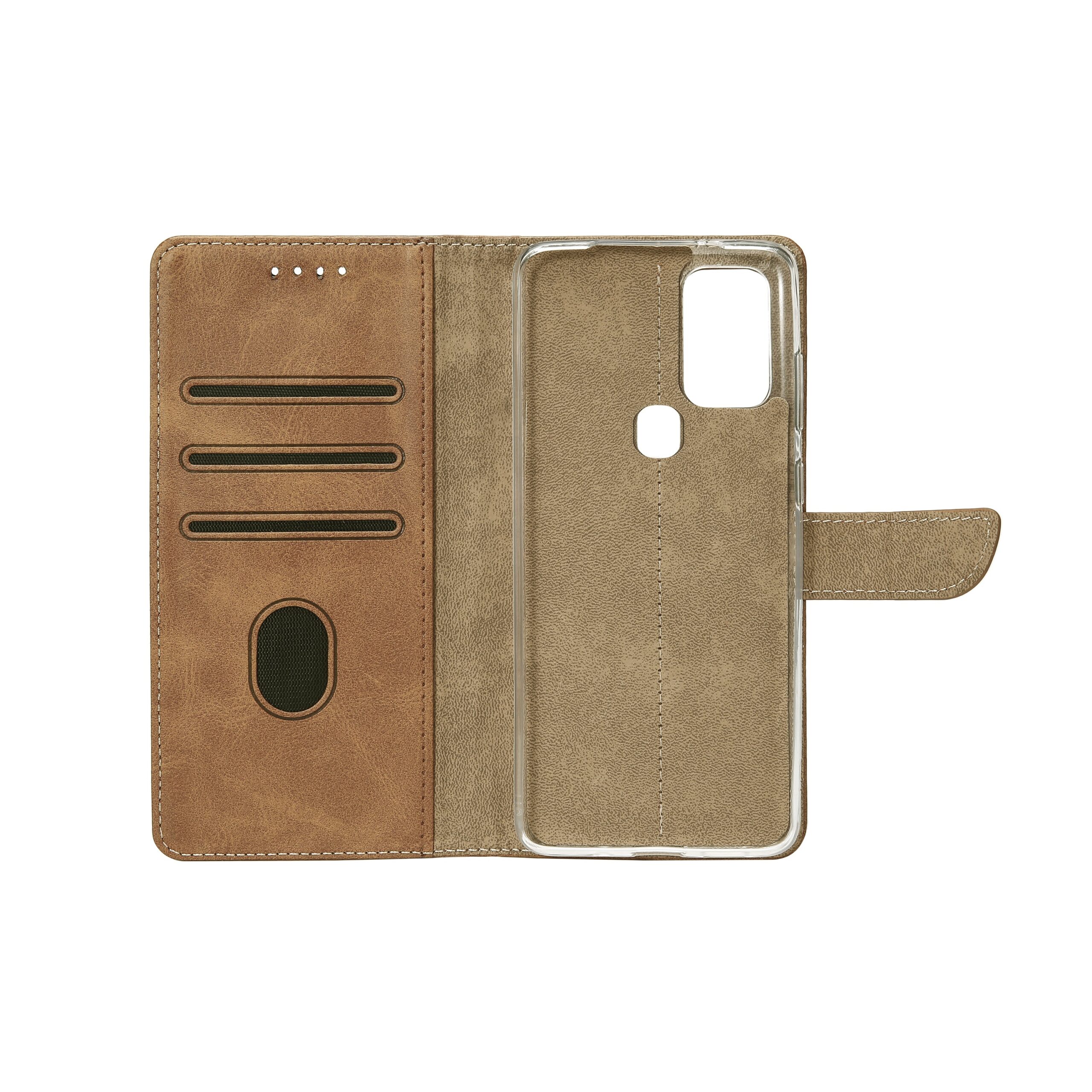 Rixus Buchhülle für Samsung Galaxy A21s Light Brown – Bild 5