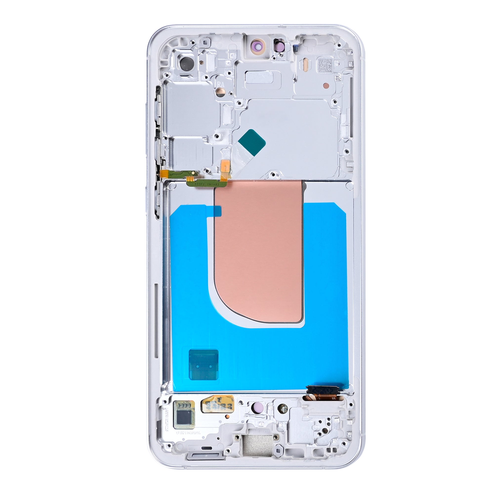 Samsung Galaxy S23 FE S711B Display und Touchscreen-Digitizer mit Rahmen Silver Soft-OLED – Bild 2