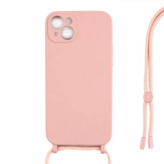Rixus TPU Necklace Cord Abdeckung für Apple iPhone 13 Pink
