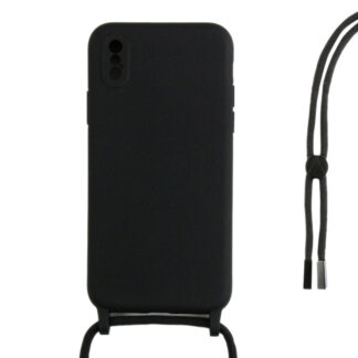 Rixus TPU Necklace Cord Abdeckung für Apple iPhone X, XS Black