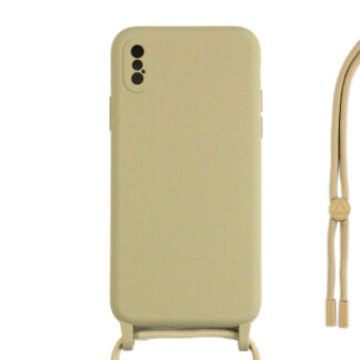 Rixus TPU Necklace Cord Abdeckung für Apple iPhone X, XS Gold
