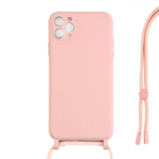 Rixus TPU Necklace Cord Abdeckung für Apple iPhone 11 Pro Max Pink