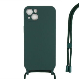 Rixus TPU Necklace Cord Abdeckung für Apple iPhone 13 Mini Dark Green