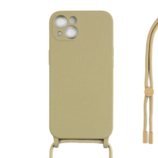 Rixus TPU Necklace Cord Abdeckung für Apple iPhone 13 Mini Gold