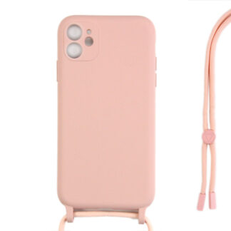 Rixus TPU Necklace Cord Abdeckung für Apple iPhone 12 Mini Pink