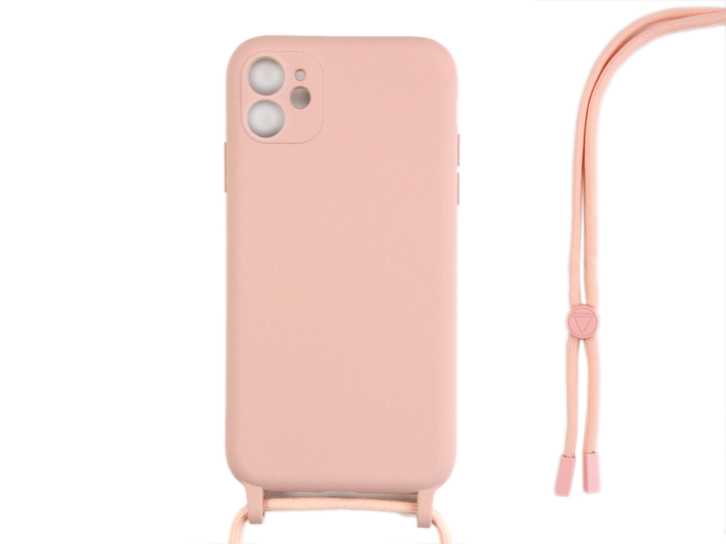 Rixus TPU Necklace Cord Abdeckung für Apple iPhone 12 Mini Pink