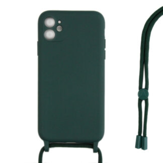 Rixus TPU Necklace Cord Abdeckung für Apple iPhone 12 Mini Dark Green