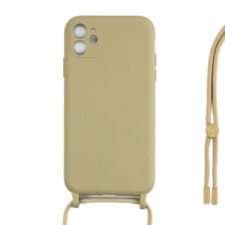 Rixus TPU Necklace Cord Abdeckung für Apple iPhone 12 Mini Gold