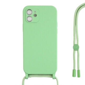 Rixus TPU Necklace Cord Abdeckung für Apple iPhone 12 Mini Matcha