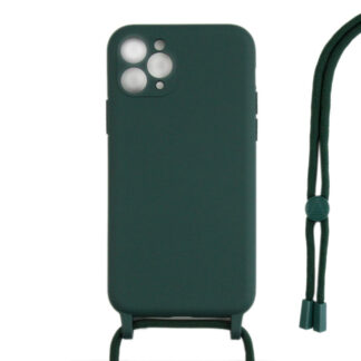 Rixus TPU Necklace Cord Abdeckung für Apple iPhone 11 Pro Dark Green