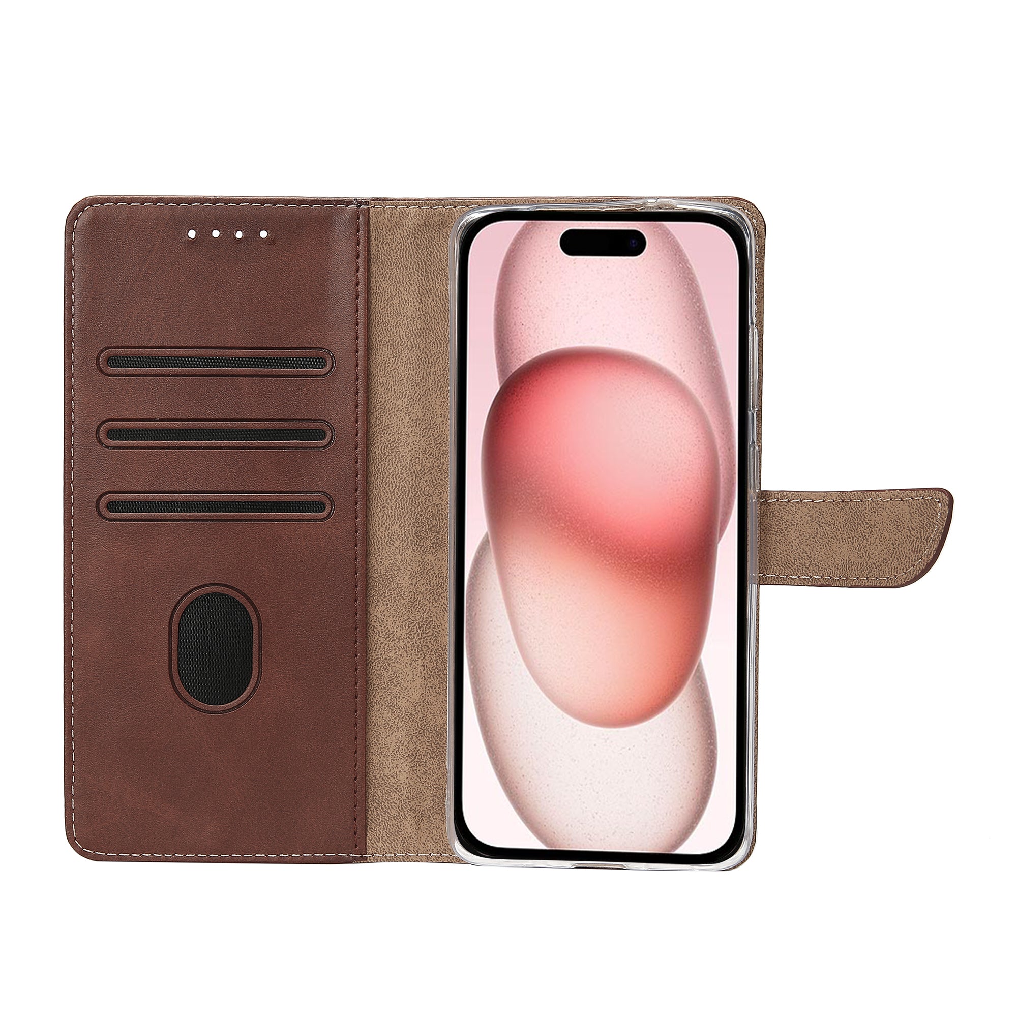Rixus Buchhülle für Apple iPhone 15 Brown – Bild 5