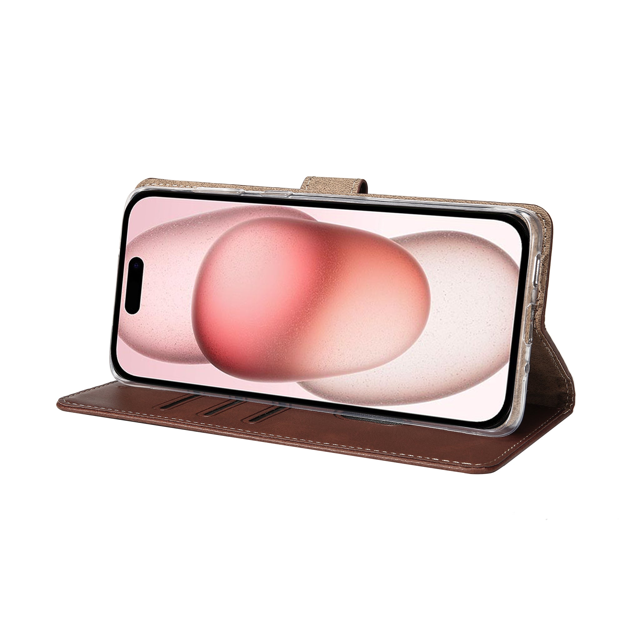Rixus Buchhülle für Apple iPhone 15 Brown – Bild 6
