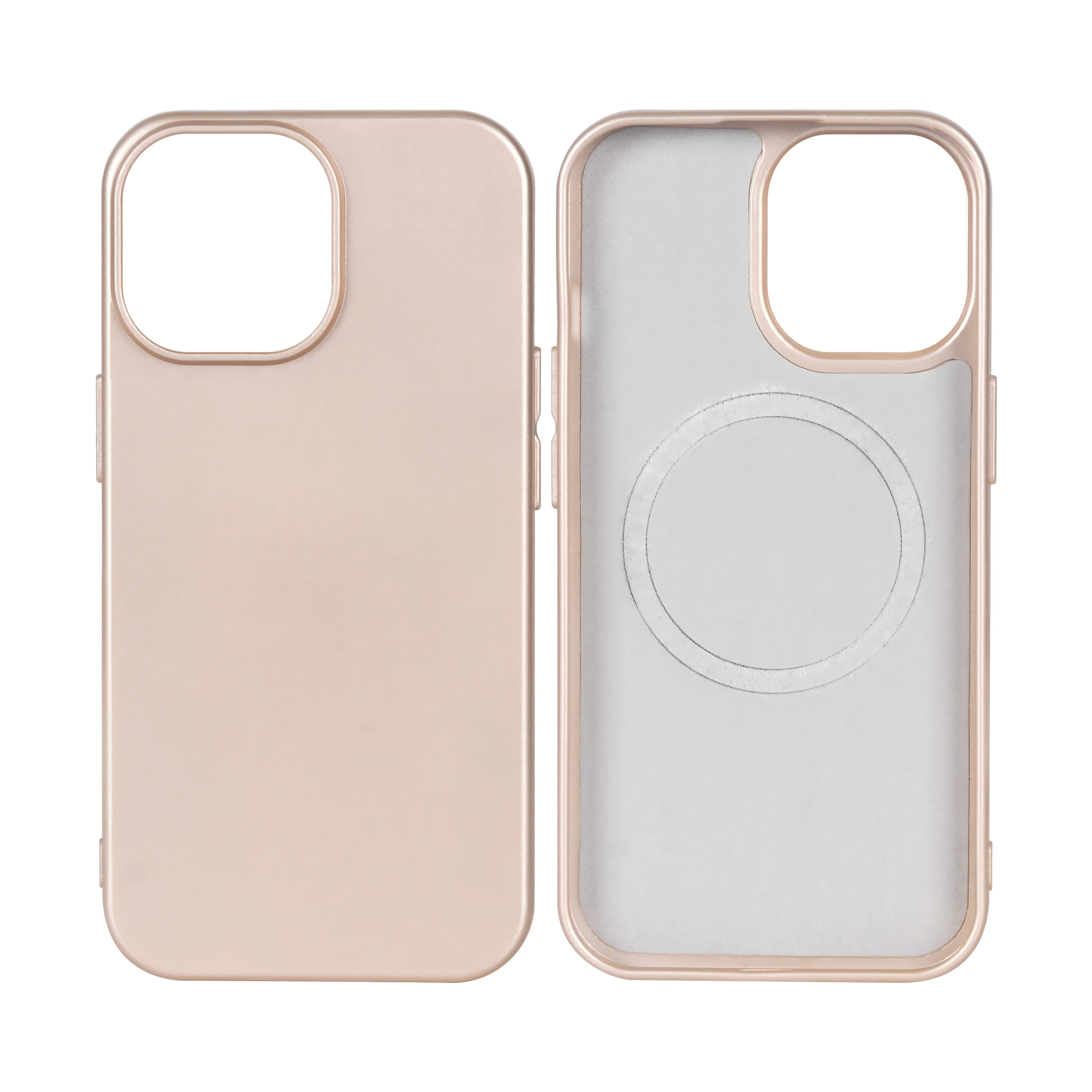 Rixus Soft TPU Handyhülle mit MagSafe kompatibel für Apple iPhone 12 Pro Max Gold – Bild 3