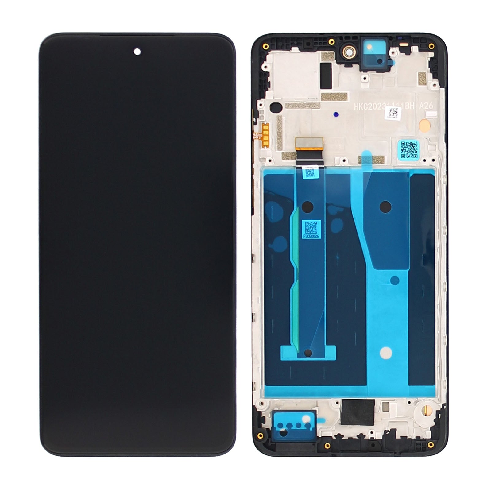 Motorola G84 5G Display und Touchscreen-Digitizer mit Rahmen Black Service Pack – Bild 4