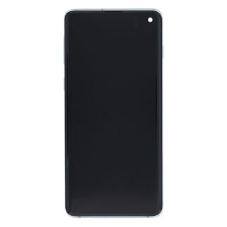 Samsung Galaxy S10 G973F Display und Touchscreen-Digitizer mit Rahmen Blue Service Pack