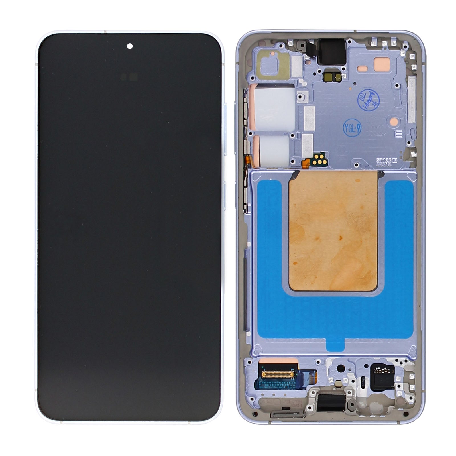 Samsung Galaxy S24 S921B Original vormontiert Display mit Rahmen Sapphire Blue – Bild 5