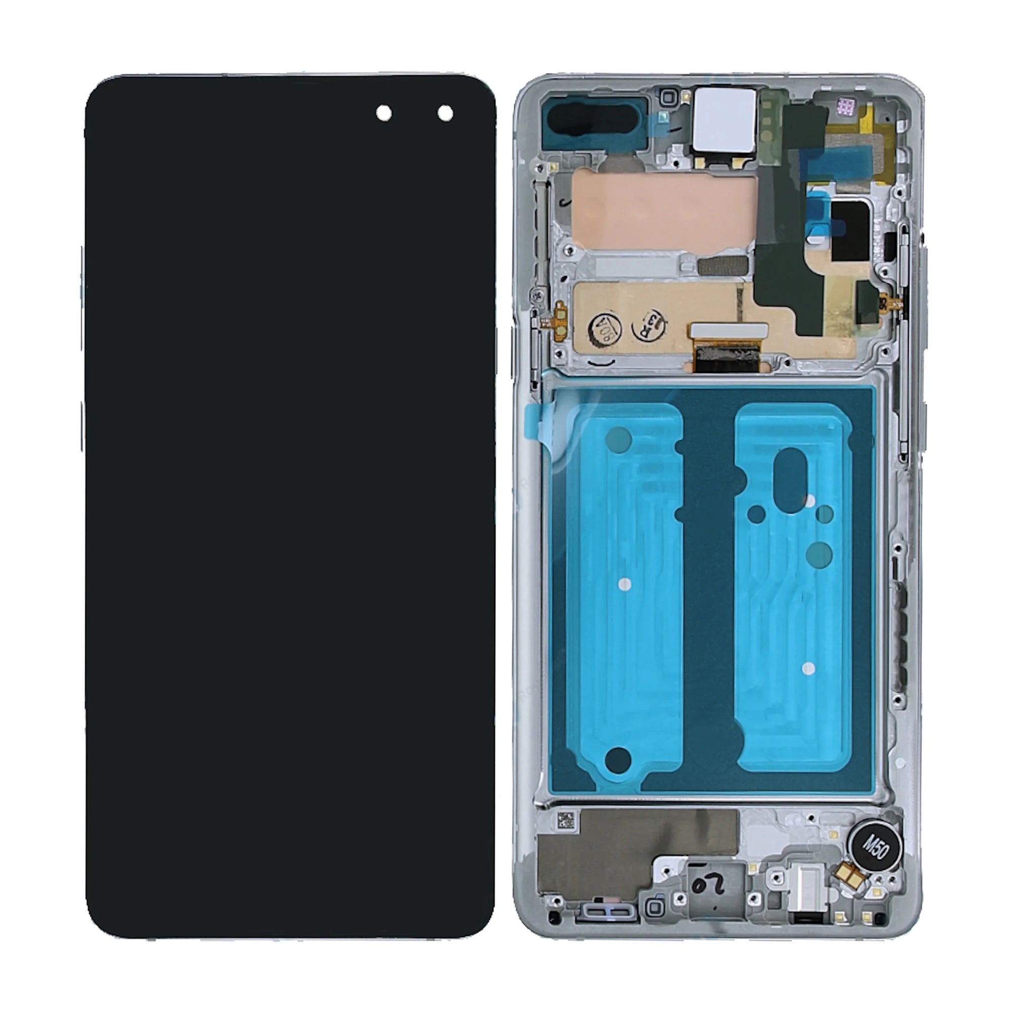 Samsung Galaxy S10 5G G977B Display und Touchscreen-Digitizer mit Rahmen Crown Silver Service Pack – Bild 3