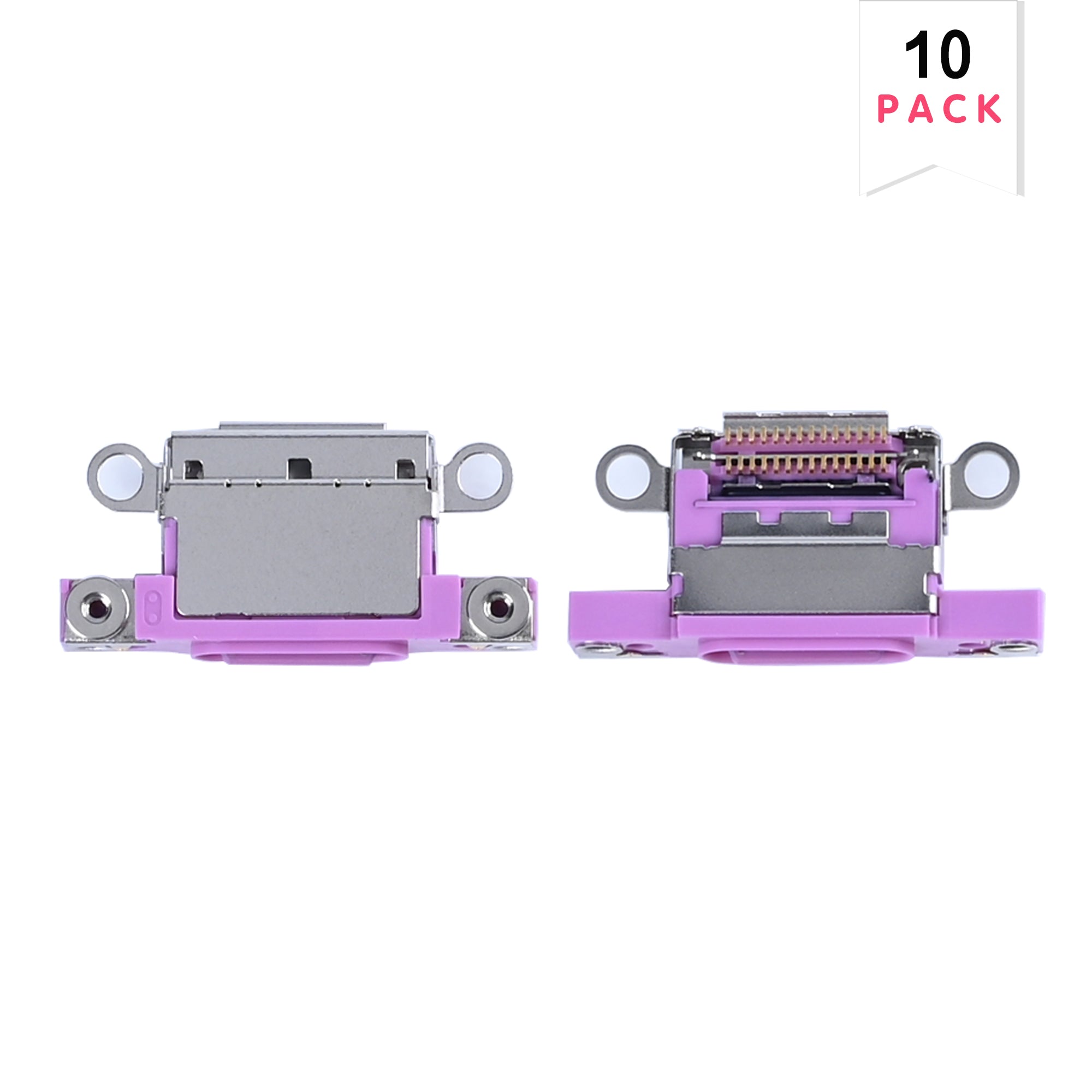 Für Apple iPhone 16, 16 Plus System Ladebuchse Pink (10er-Pack) – Bild 3