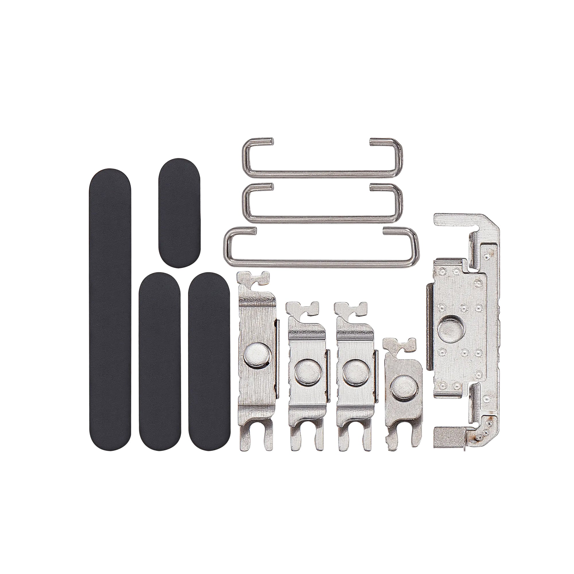 Für Apple iPhone 16 Pro, 16 Pro Max Side Taste Set Black Titanium kompatibel (4er-Pack)