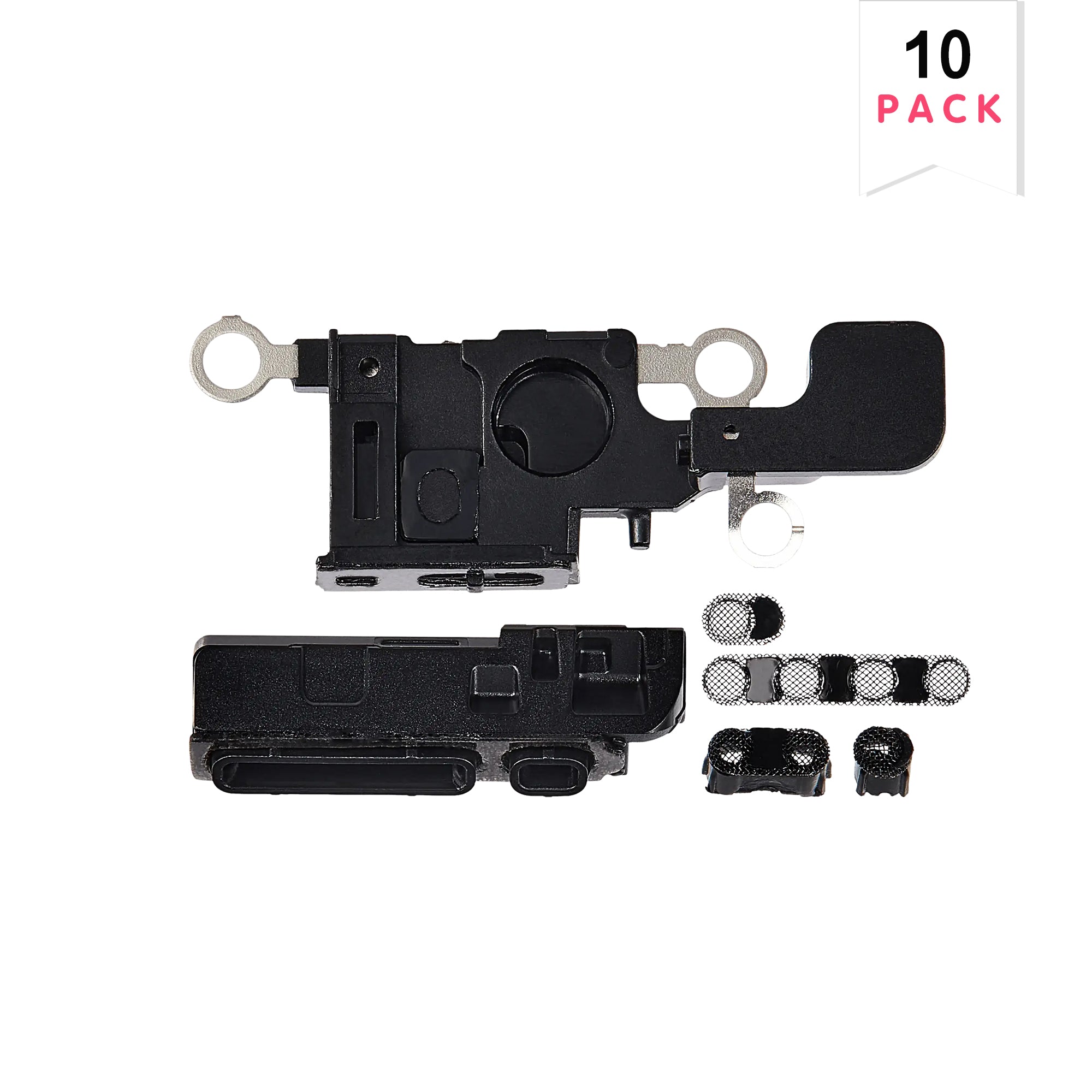 Für Apple iPhone 16 Lautsprecher und Microphone Mesh Set Black kompatibel (10er-Pack) – Bild 2