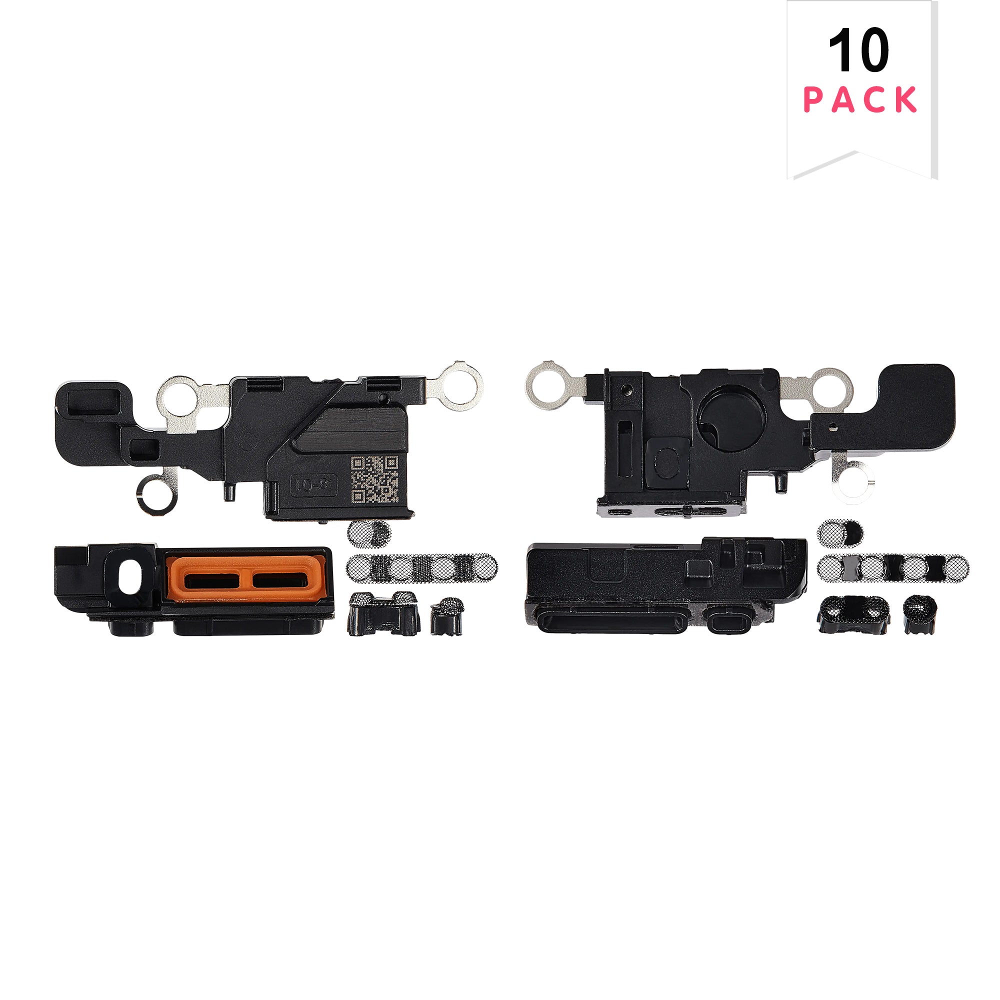 Für Apple iPhone 16 Lautsprecher und Microphone Mesh Set Black kompatibel (10er-Pack) – Bild 3