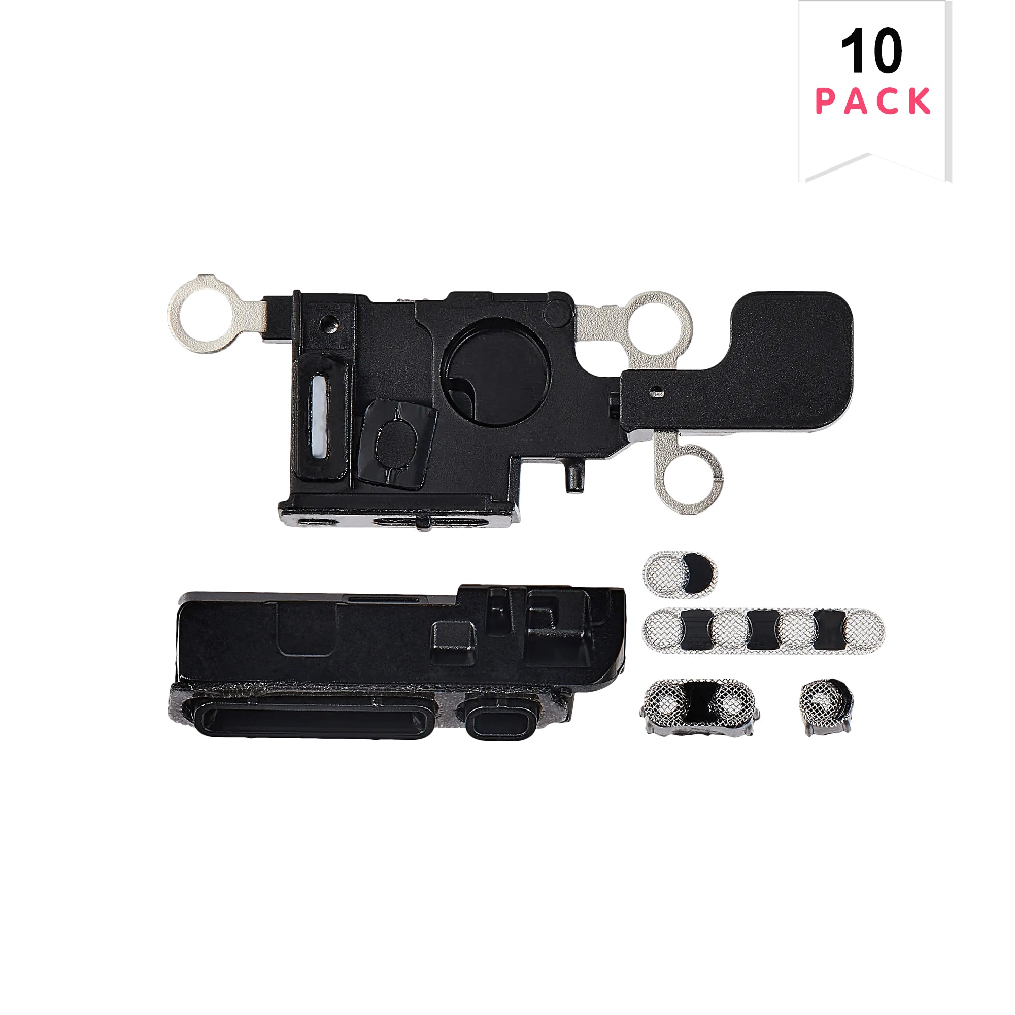 Für Apple iPhone 16 Lautsprecher und Microphone Mesh Set White kompatibel (10er-Pack) – Bild 2
