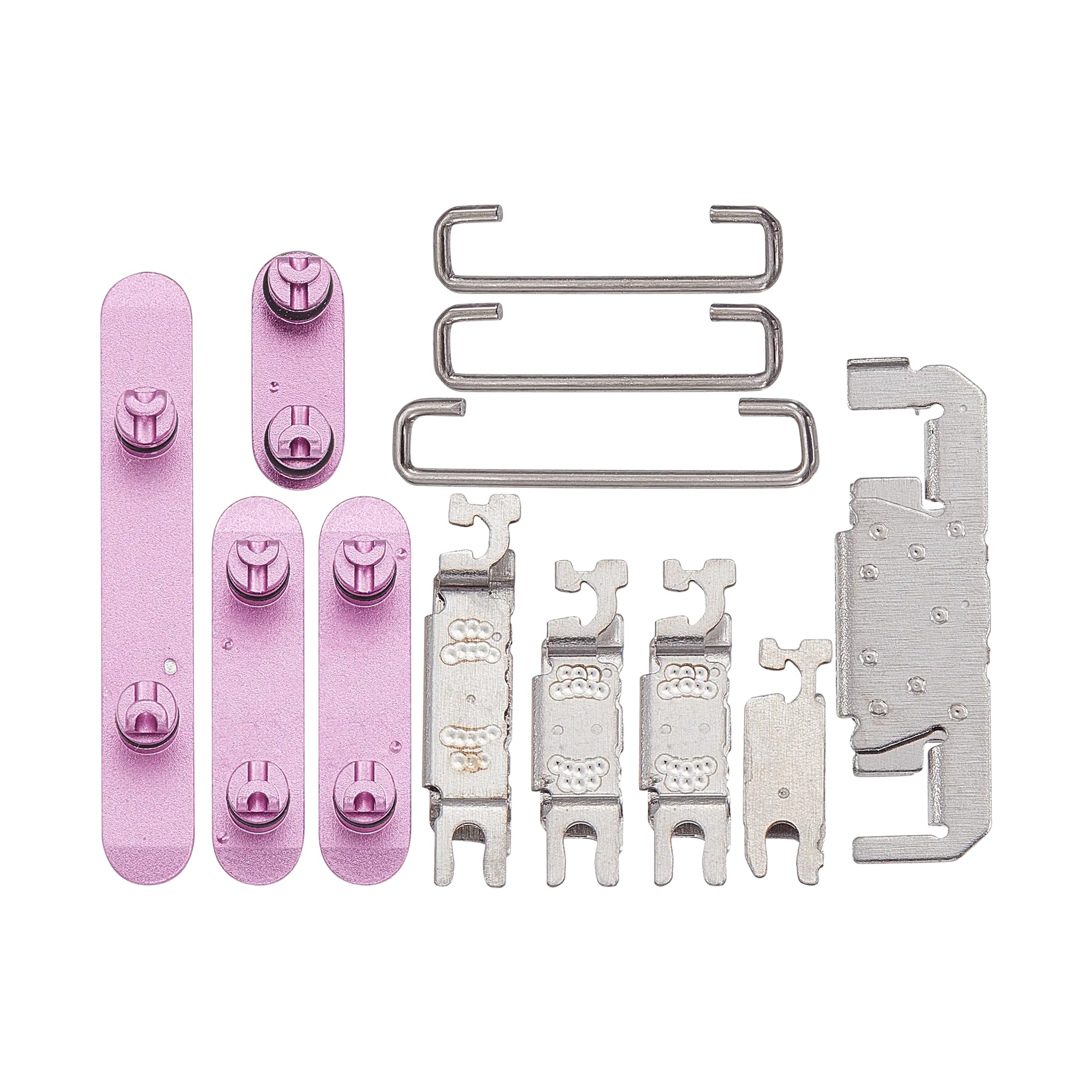 Für Apple iPhone 16, 16 Plus Side Taste Set Pink kompatibel (4pcs) – Bild 2