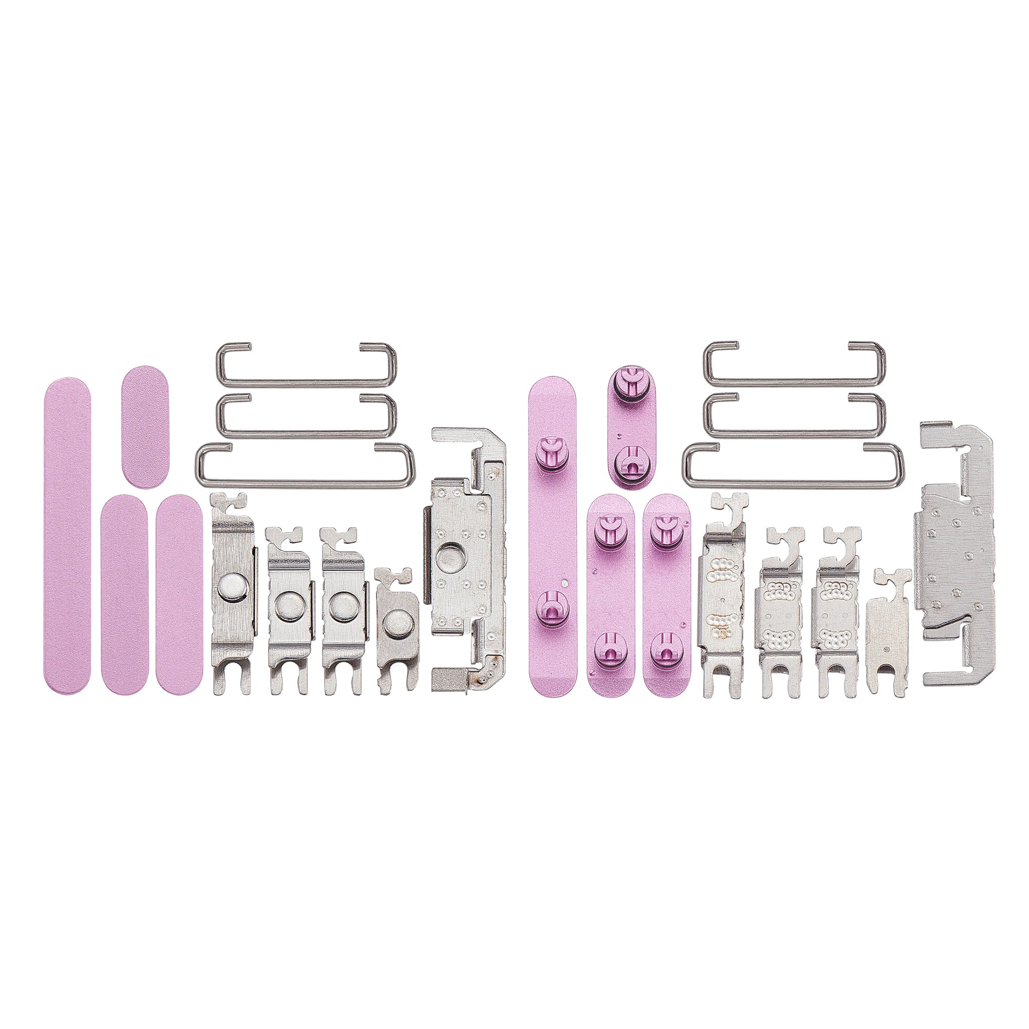 Für Apple iPhone 16, 16 Plus Side Taste Set Pink kompatibel (4pcs) – Bild 3