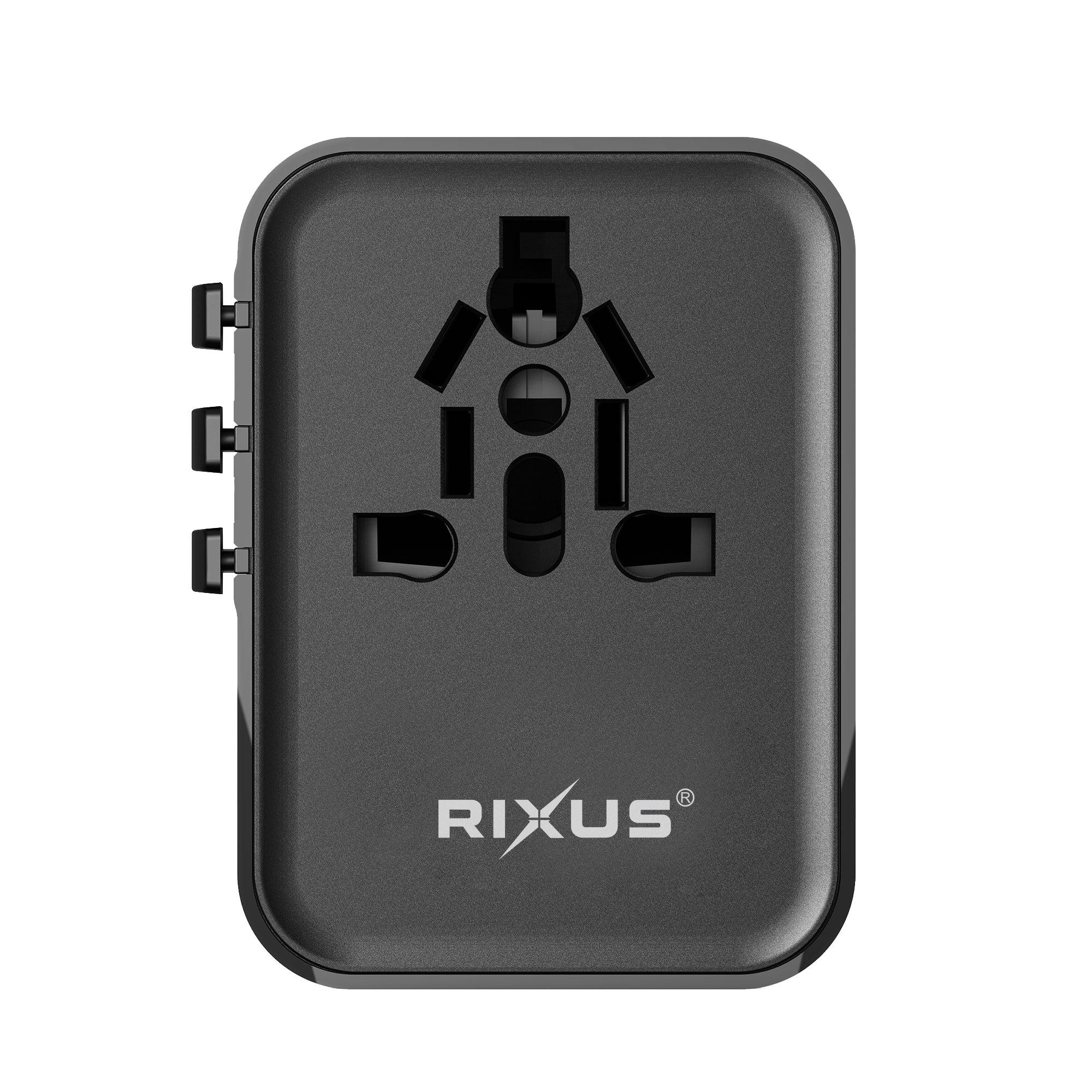 Rixus RX3425 World Travel Adapter 25W mit 3 USB Ports Black – Bild 2