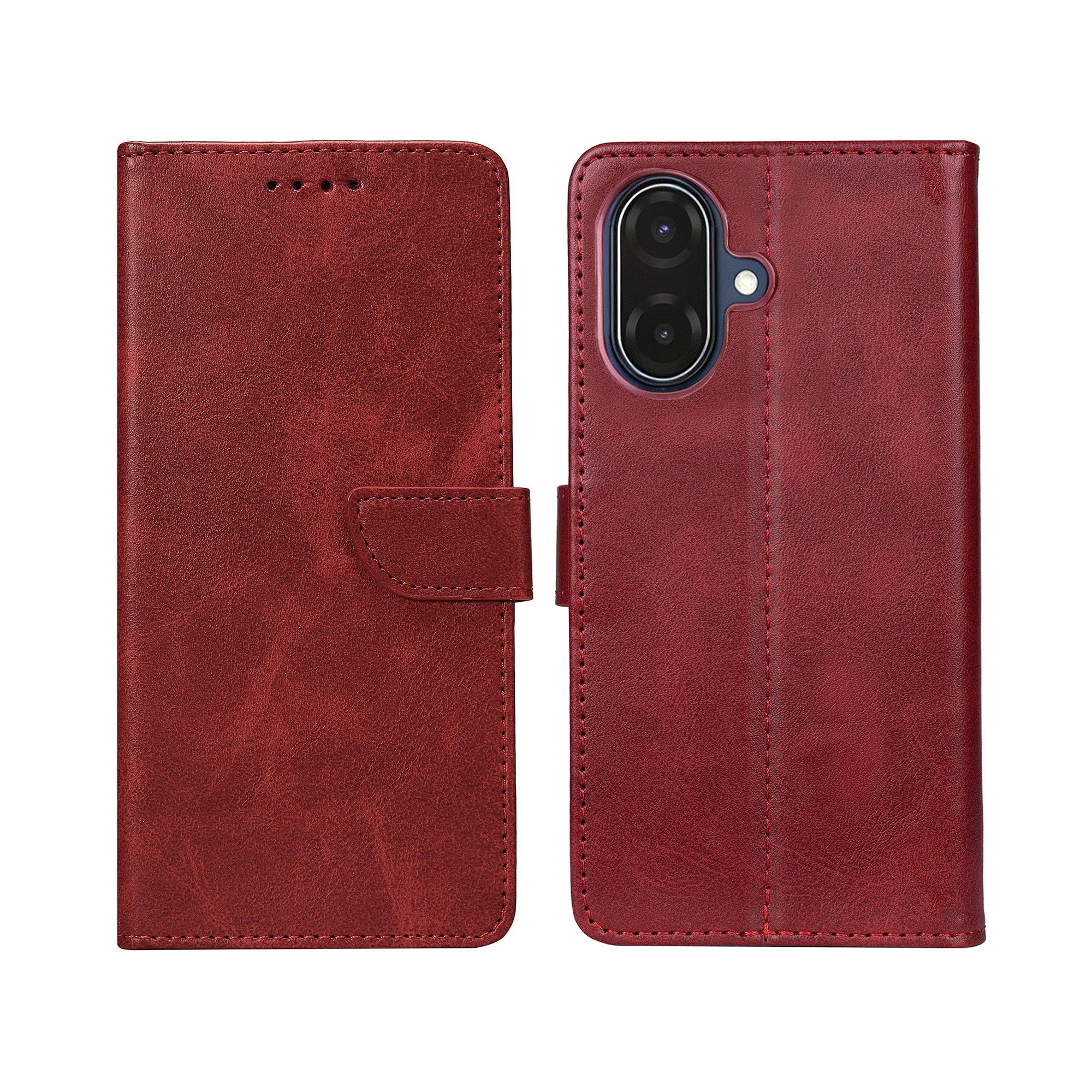Rixus Buchhülle für Samsung Galaxy A07, A08 Dark Red – Bild 3
