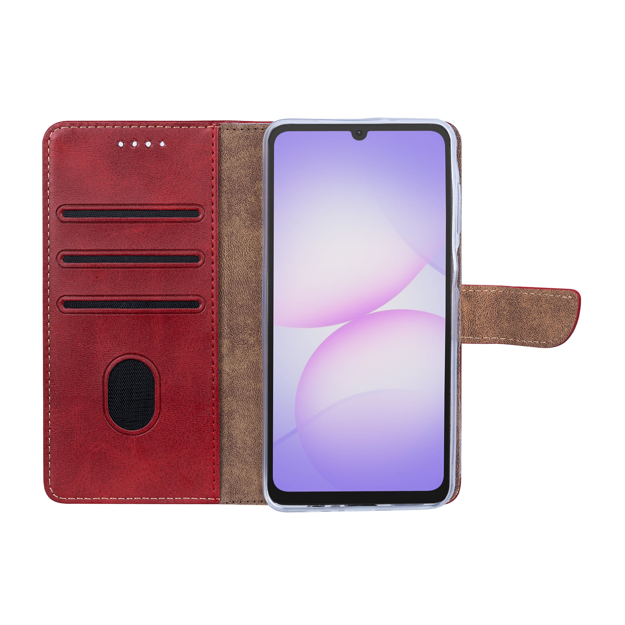 Rixus Buchhülle für Samsung Galaxy A07, A08 Dark Red – Bild 6