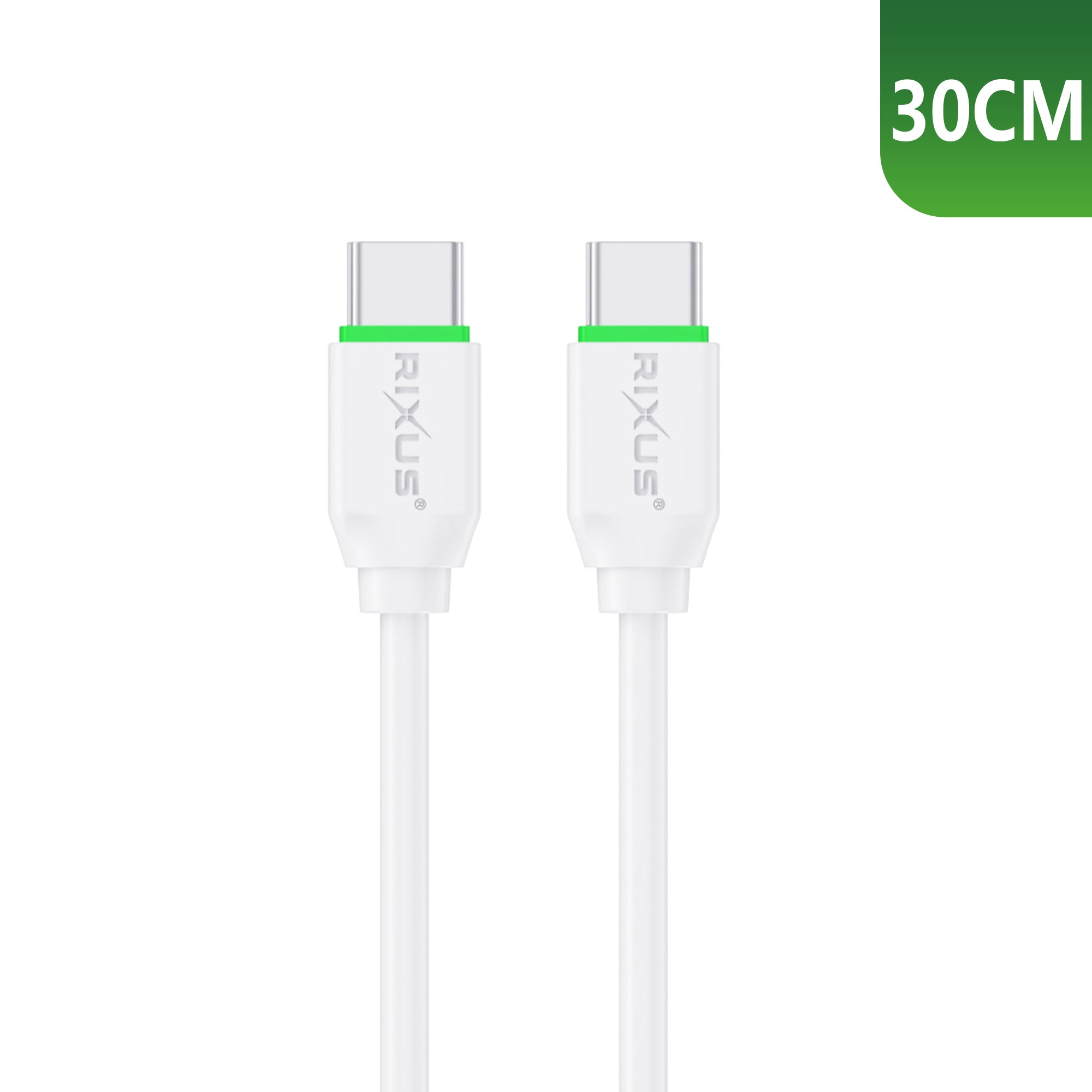 Rixus RXUC13C Fast Ladekabel USB-C To USB-C 30cm White