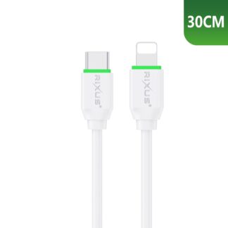 Rixus RXUC13L Fast Ladekabel USB-C To Lightning Anschluss 30cm White